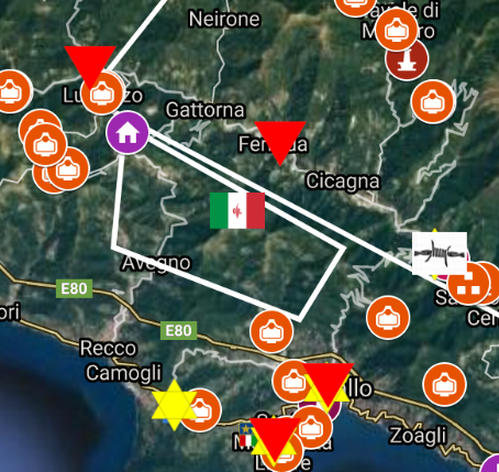 Mappa luoghi Resistenza Tigullio